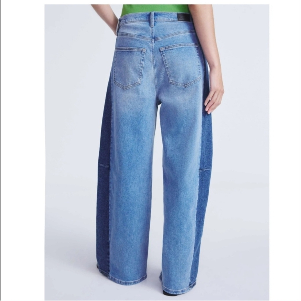Plus sized- Scoop NYC Light Blue Wide Leg Jeans - Picture 6 of 12